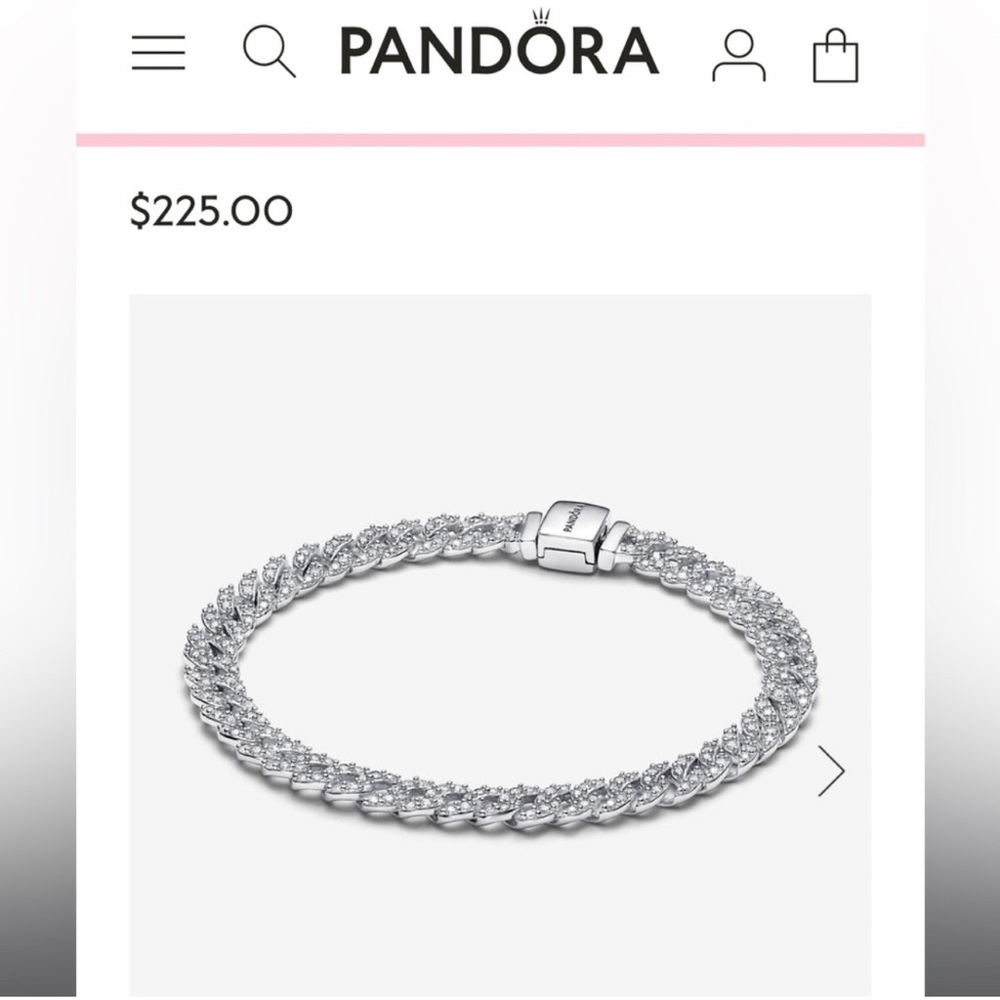 Brand new silver tennis bracelet from pandora